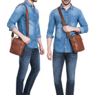 umhängetasche herren ledertasche braun