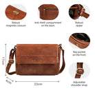 leather handbag cognac small for women