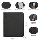 black conference folder leather a4