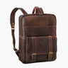 "Edwin" Vintage Plecak Biznesowy Męski ze Skóry z Wieloma Przegródkami Laptopa 15,6–16"