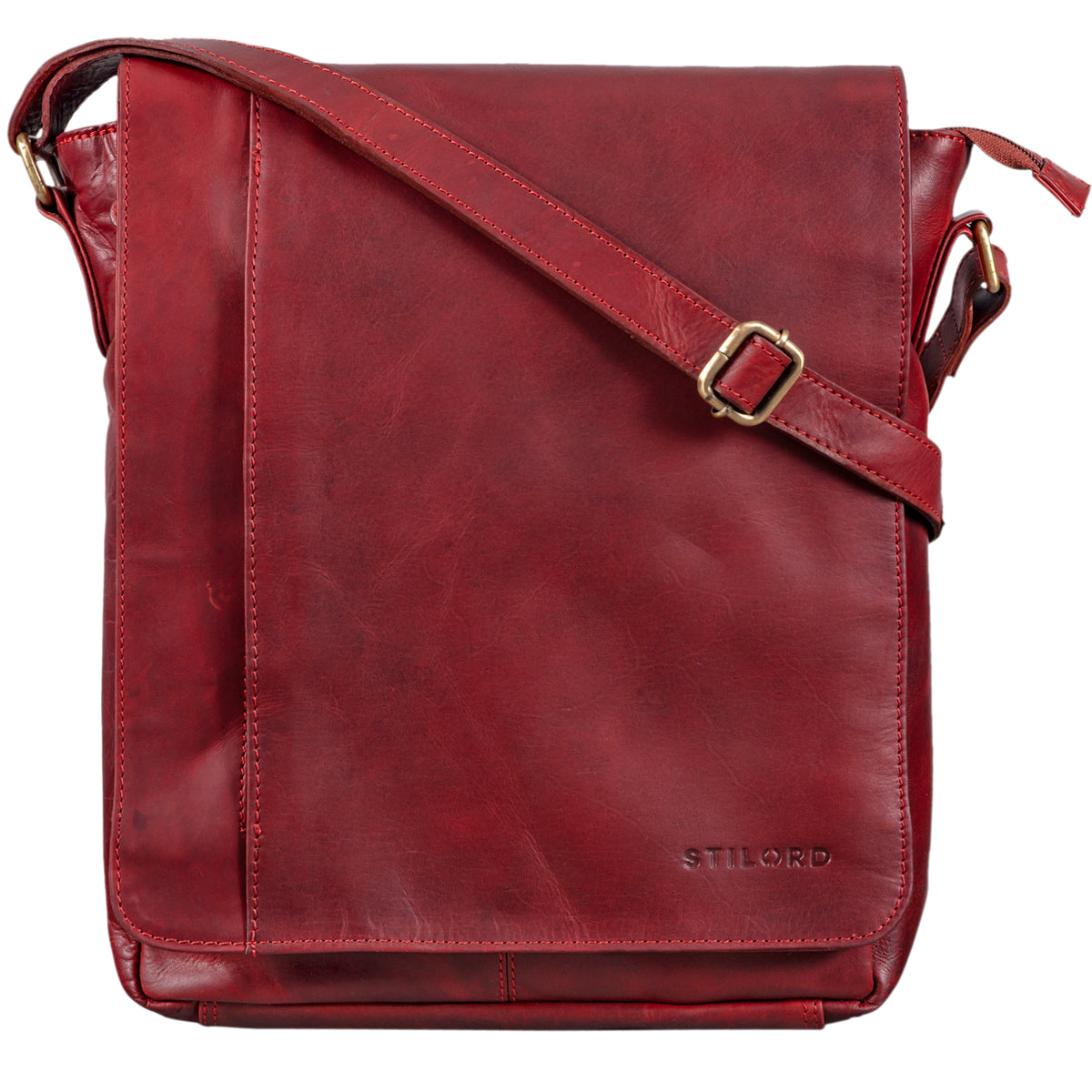 Abendtasche Echtleder Damen Leder rot