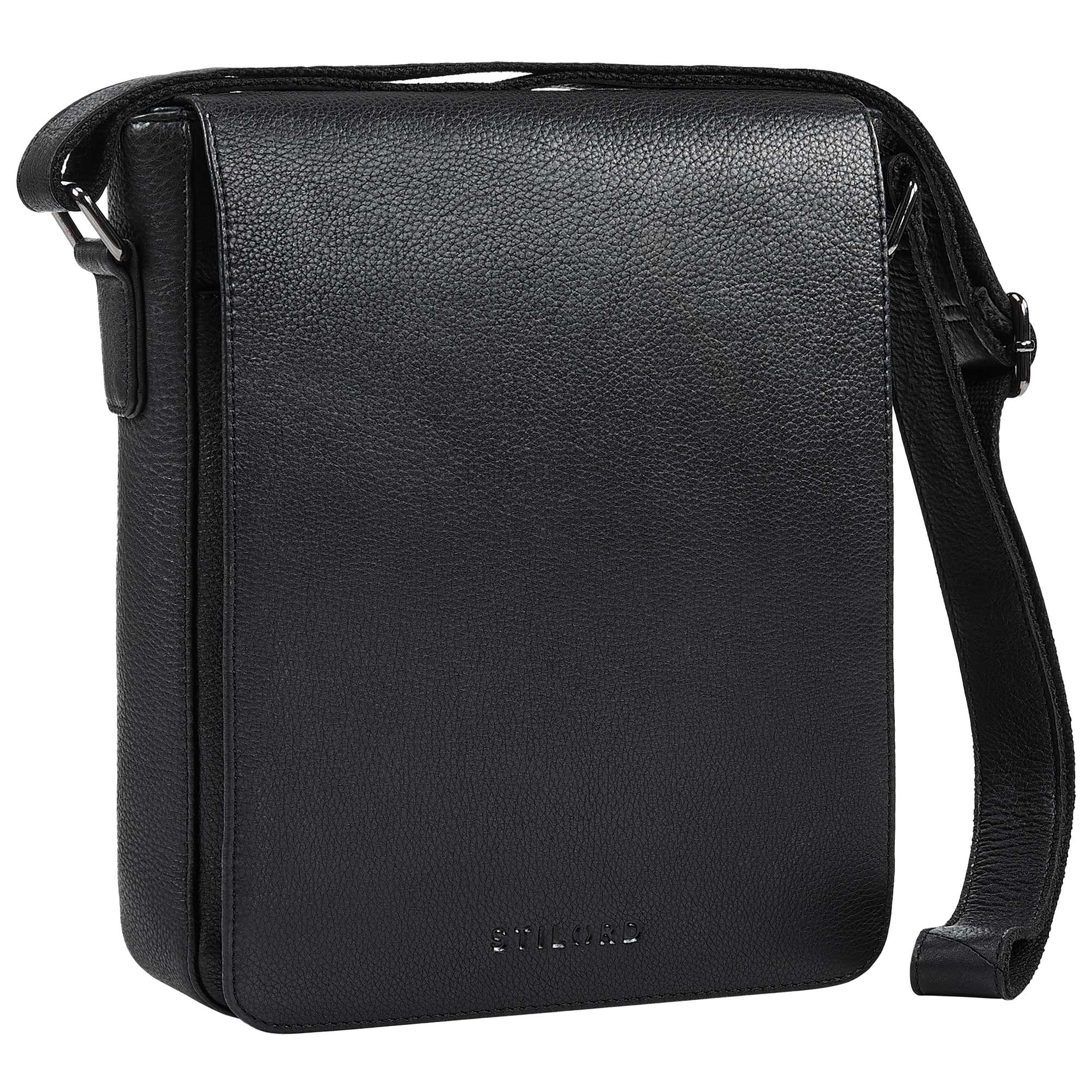 Ledertasche Herren 12 Zoll schwarz