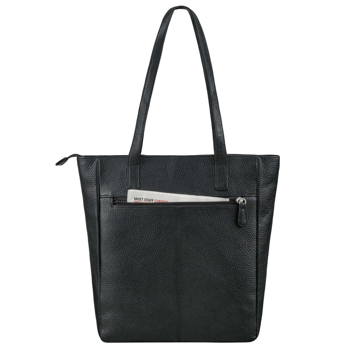 Arbeitstasche Damen Leder schwarz