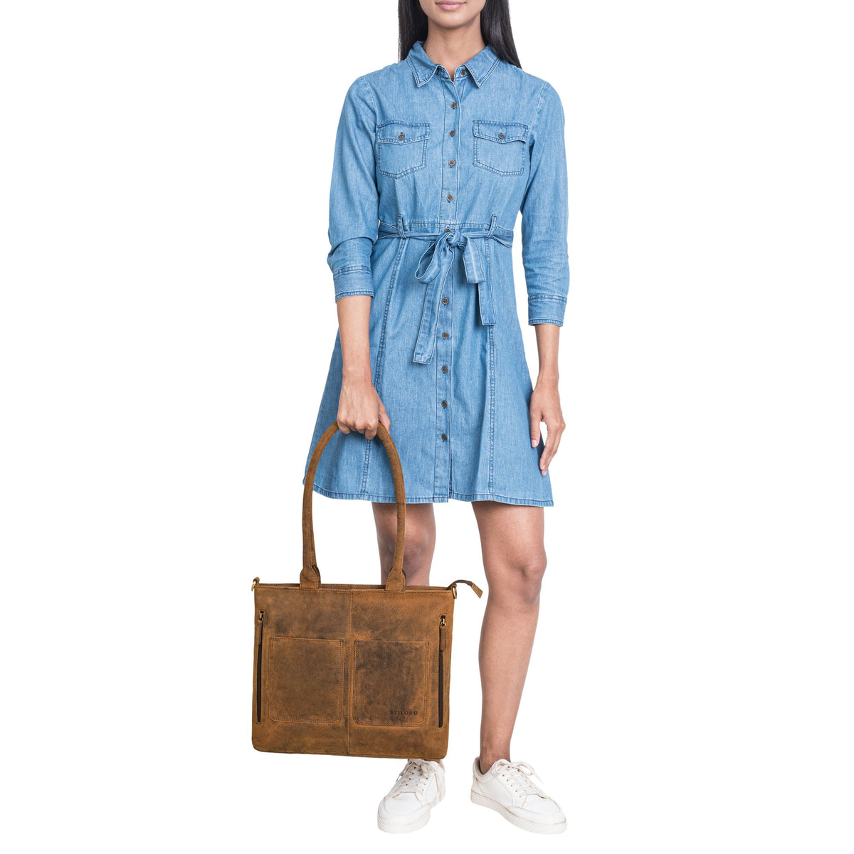 Shopper Tasche Damen Leder Braun Groß Echtleder tasche